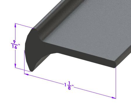 Metro Moulded Parts Fender Welt. All Rubber Type with 1/2 In LP 15-D