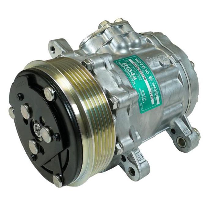 Vintage Air Sanden SD-7B10 Compressor 6-groove serpentine pulley Standard Finish 04670-MTA
