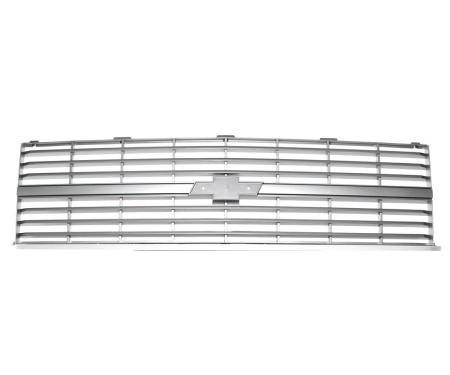 AMD Premium Grille, OE Style with Emblem Mount, Argent Gray, Single Headlight, 83-84 Chevy CK Pickup Blazer Suburban 150-4083-11