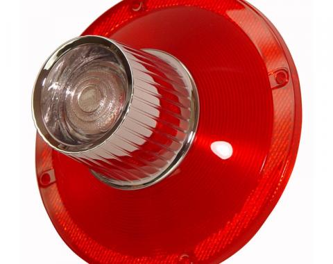 Dennis Carpenter Taillight Lens with Backup Light - FoMoCo Script - 1964 Ford Car C4AZ-13450-E