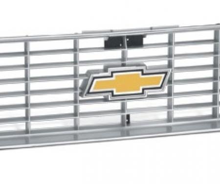 Chevy Truck Front Grille, With Argent Silver & Chrome Grille, 1973-1974