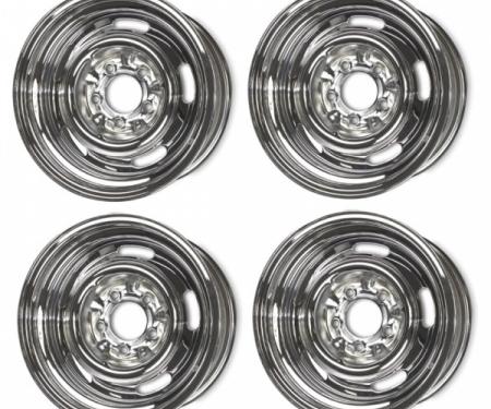 Camaro Rally Wheel Set, Chrome 15 x 7, 1967-1969