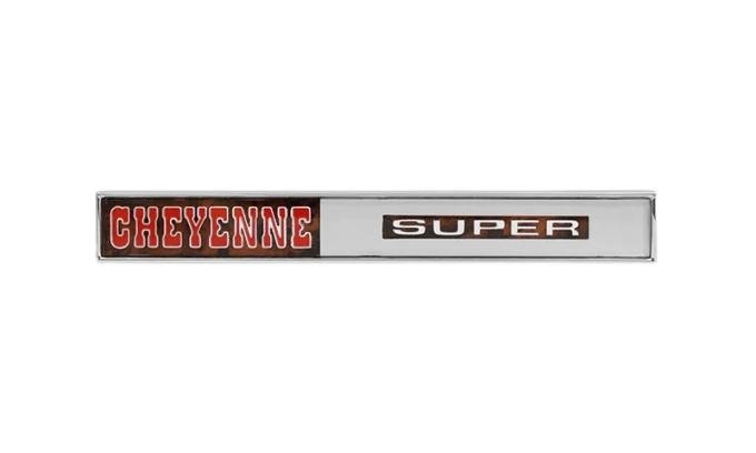 AMD Glove Box Door Emblem, CHEYENNE SUPER, 71 Chevy CK Pickup Truck T-9710