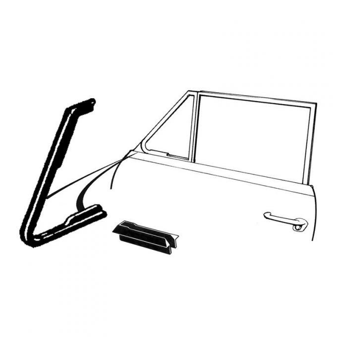 Dennis Carpenter Vent Window Rubber Seals - Convertible - 1949-50 Ford Car 8A-7621448-PR