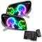 Oracle Lighting SMD Pre-Assembled Headlights, Black Bezel, ColorSHIFT 2.0 7118-333