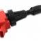MSD Ignition Coil, Blaster Series, Fits Hyundai and KIA 1.6L Turbo, Red, 4-Pack 82694