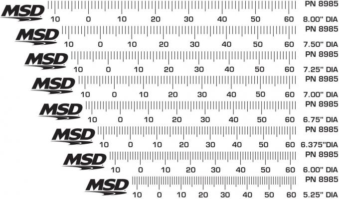 MSD Timing Tape, Harmonic Balancer, 5.25" to 8.00" 8985