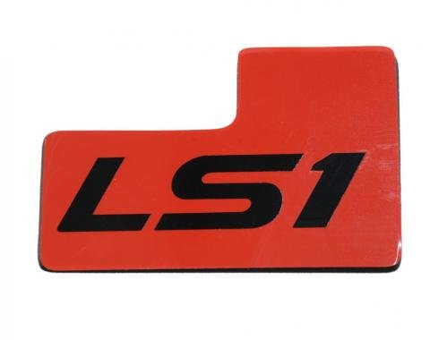 Corvette Throttle Body ID Plate, LS1, Red, 1997-2004