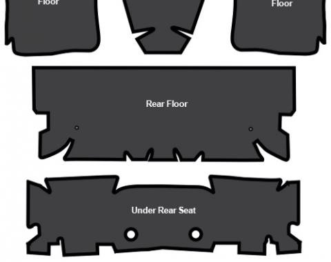 ACC 1970-1981 Chevrolet Camaro Sound Deadener 7pc EVA