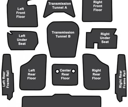 ACC 1961-1964 Chevrolet Impala Sound Deadener 12pc EVA