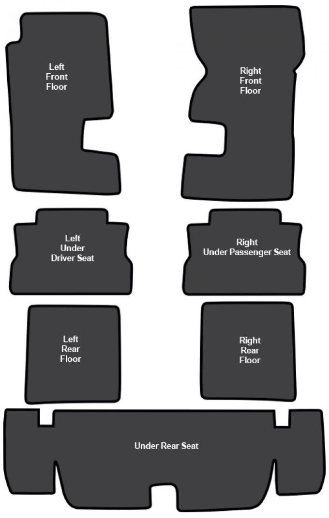 ACC 1967-1969 Chevrolet Camaro Sound Deadener 7pc Mastic with Pad