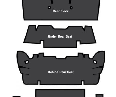 ACC 1967-1970 Mercury Cougar Coupe Sound Deadener 7pc EVA