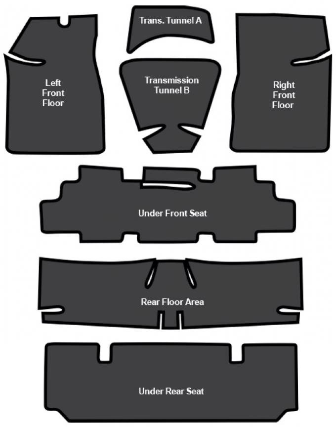 ACC 1969-1972 Chevrolet Nova Sound Deadener 7pc EVA