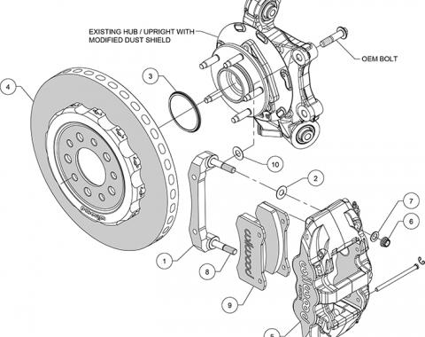Wilwood Brakes AERO4 WCCB Carbon-Ceramic Big Brake Rear Kit 140-14650-CSIC