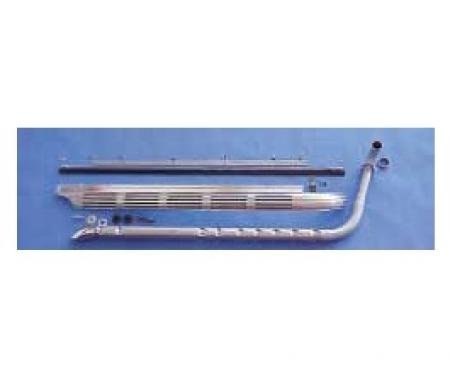 Corvette Side Exhaust System, Small Block, 2.5" Aluminized Pipes (Stock GM Sound), 1965-1967