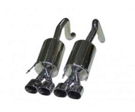 Corvette Exhaust System, B&B PRT, With Quad Oval Tips, 2009-2013