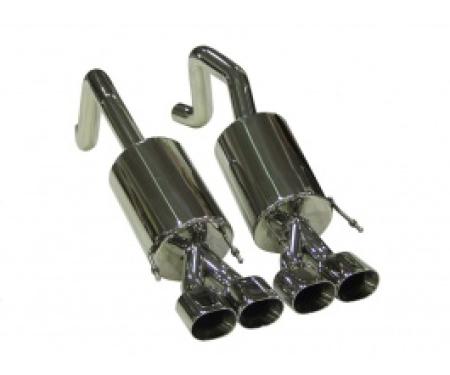 Corvette Exhaust System, B&B PRT, With Quad Oval Tips, 2005-2008