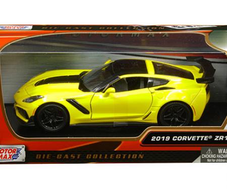 Motormax Timeless Legends 2019 C7 Corvette ZR1 1/24 Diecast | Yellow