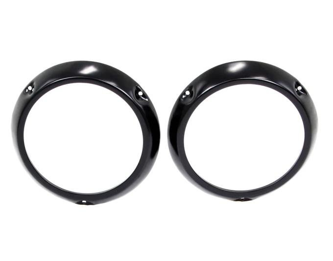 AMD Headlight Bezels, Primer, LH/RH Pair, 66-70 Bronco 145-4666-P