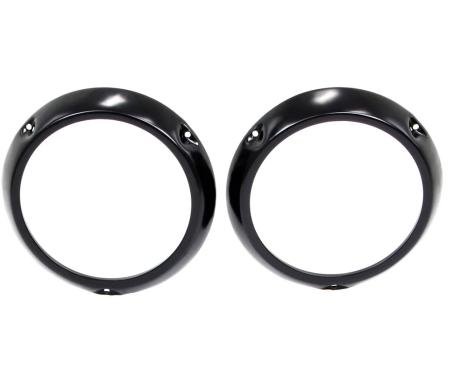 AMD Headlight Bezels, Primer, LH/RH Pair, 66-70 Bronco 145-4666-P