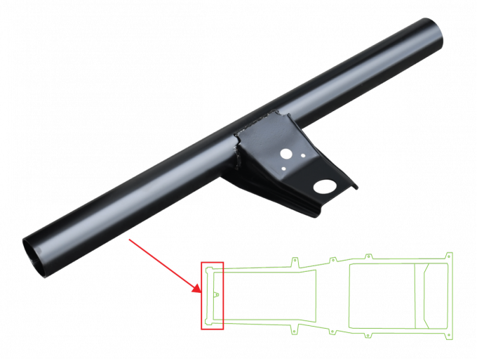 Key Parts '87-'95 Front Frame Crossmember with Front Body Mount 0480-264