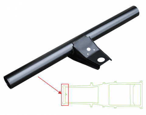 Key Parts '97-'06 Front Frame Crossmember with Front Body Mount 0485-264