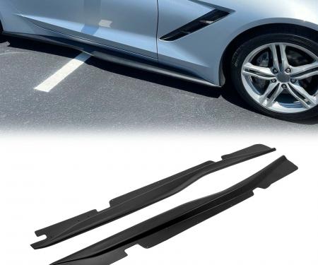 Corvette Base Model Z06 / Z07 Style Side Skirt Rocker Panels, Fiberglass, 2014-2019