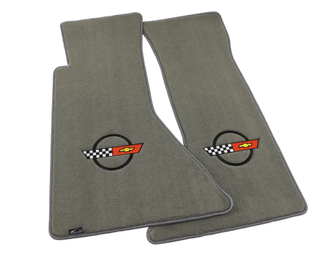 Lloyd Velourtex 2 Pc Front Mats, 966 Grey, Logo 819012