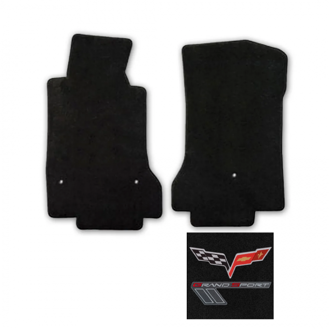 Corvette Mats Grand Sport Cshmr with Red-Black, 2010-2011