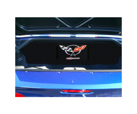 Corvette Compartment Divider, With Carpet & C5 Logo, "Quiet Ride", 1999-2004