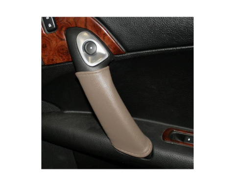 Corvette Leather Door Pull Wraps, Cashmere, 2005-2013