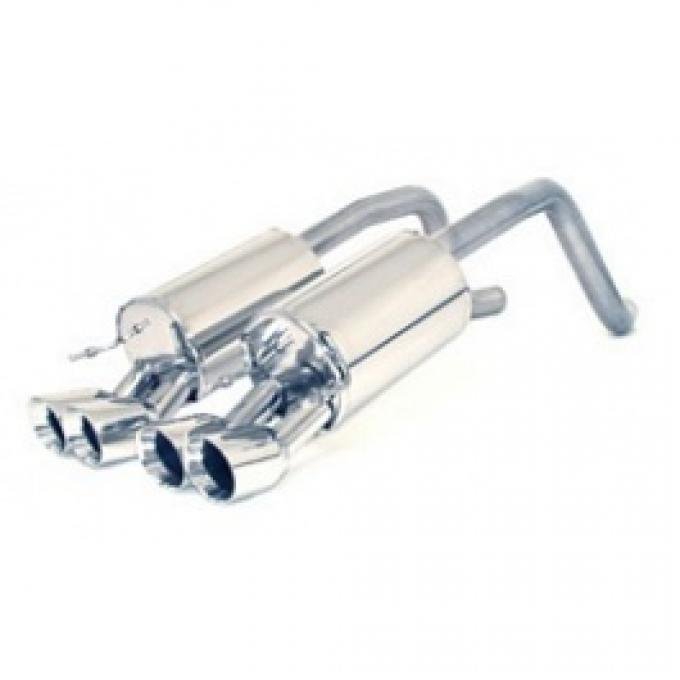 Corvette Exhaust System, B&B, Route 66, With Round Tips, 2009-2013