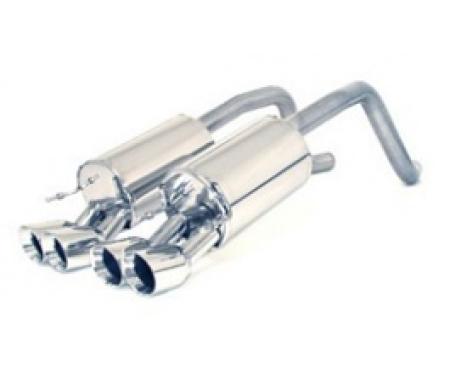 Corvette Exhaust System, B&B, Route 66, With Round Tips, 2009-2013