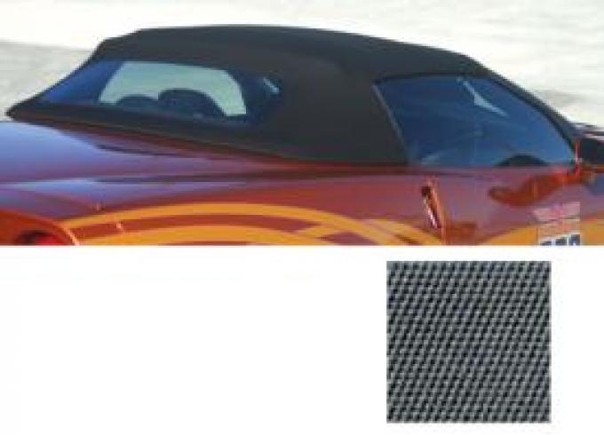Corvette Convertible Top, Cloth, Titanium Twill Fast II, With Hard Rear Window, 2005-2013