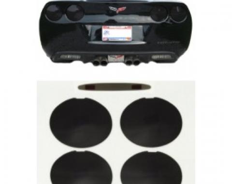Corvette Black-Out Kit, Tail & Brake Lights, Smoke Black, Rear, 2005-2013