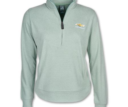 Ladies Gold Bowtie Super Soft 1/2 Zip Pullover