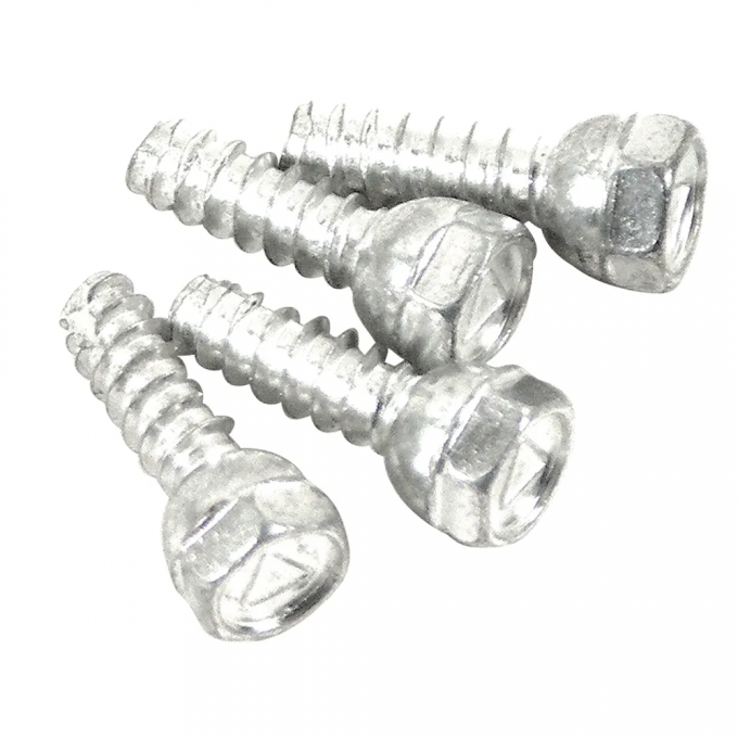 Corvette Ralley Hubcap Center Screw Set, 4 Piece, 1967-1982