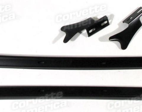 Corvette Weatherstrip Retainers, Roof Side Rails & Front, 1984-1996
