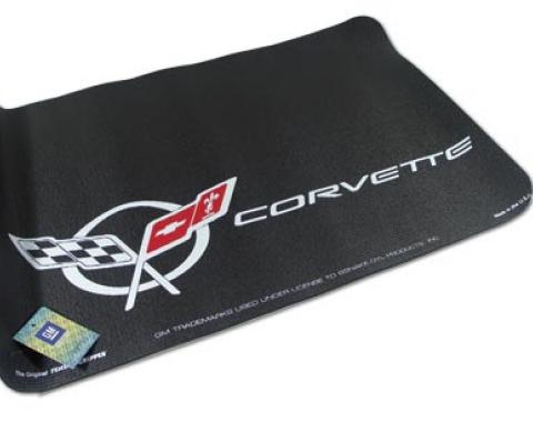 Corvette Fender Gripper Fender Cover, C5 Logo Black, 1997-2004