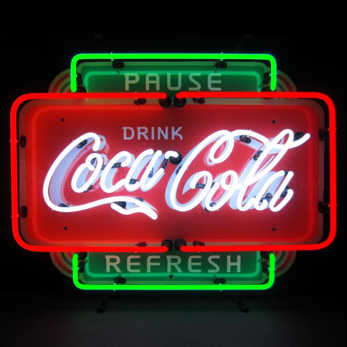 Neonetics Standard Size Neon Signs, Coca-Cola Pause Refresh Neon Sign