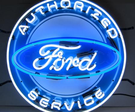 Neonetics Standard Size Neon Signs, Ford Authorized Service Neon Sign with Backing