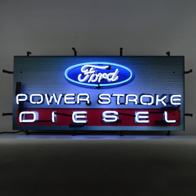 Neonetics Standard Size Neon Signs, Ford Power Stroke Diesel Neon Sign with Backing