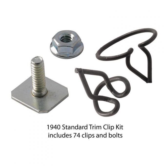 Dennis Carpenter Body Trim Clip Kit - Standard - 1940 Ford Car   01A-20000-A