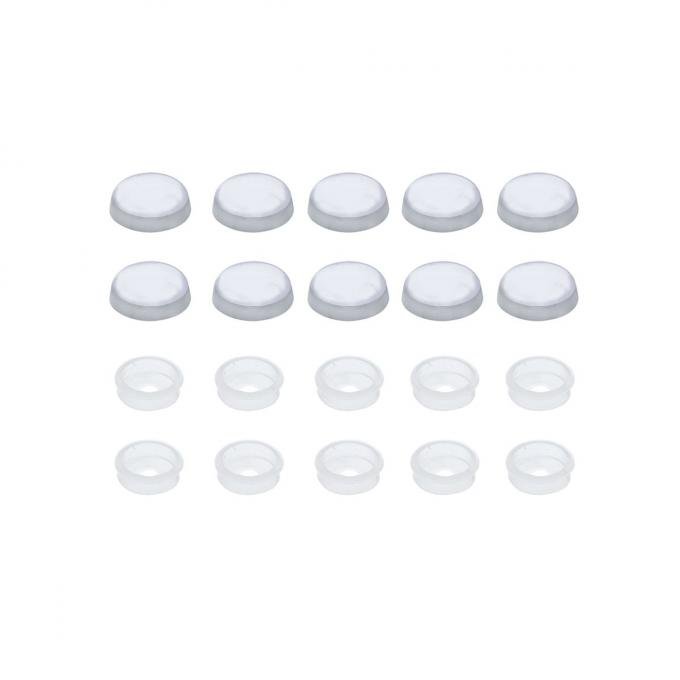 United Pacific Chrome Snap-On Screw Cover for #6/#8 Screws (10 Pack) 70086
