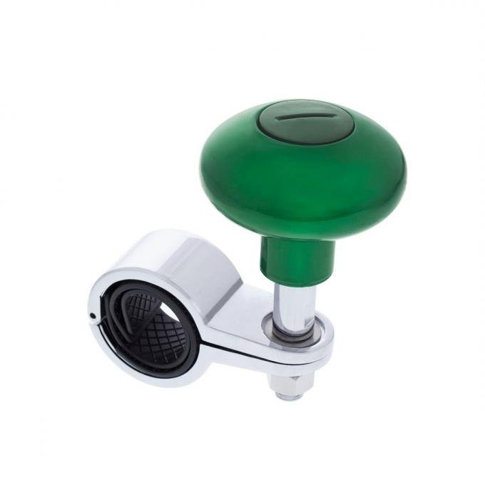 United Pacific Heavy Duty Steering Wheel Spinner - Emerald Green 70363