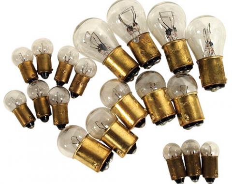 Corvette Light Bulb Kit, 19 Piece, 1955-1957