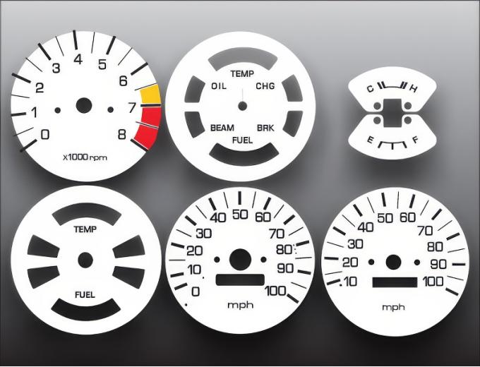 Whitegauges 1972-1979 Nissan Datsun 620 White Face Gauges 7279ND-1666