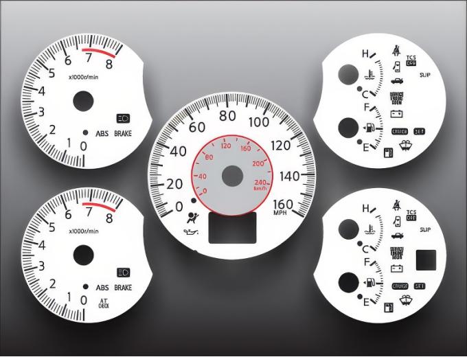 Whitegauges 2005-2006 Nissan Altima 3.5 White Face Gauges 0506NA-2382