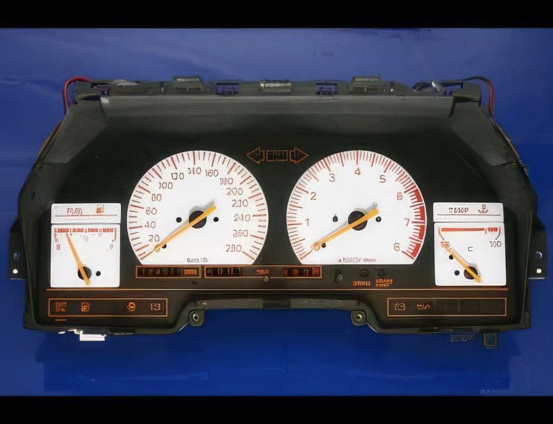 Whitegauges 1984-1986 Nissan 300zx Metric KPH Z32 White Face