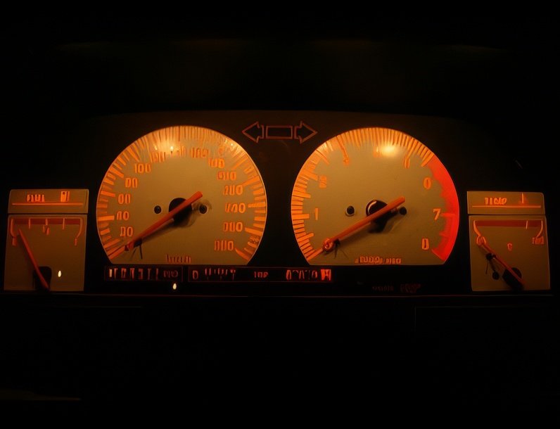 Whitegauges 1984-1986 Nissan 300zx Metric KPH Z32 White Face